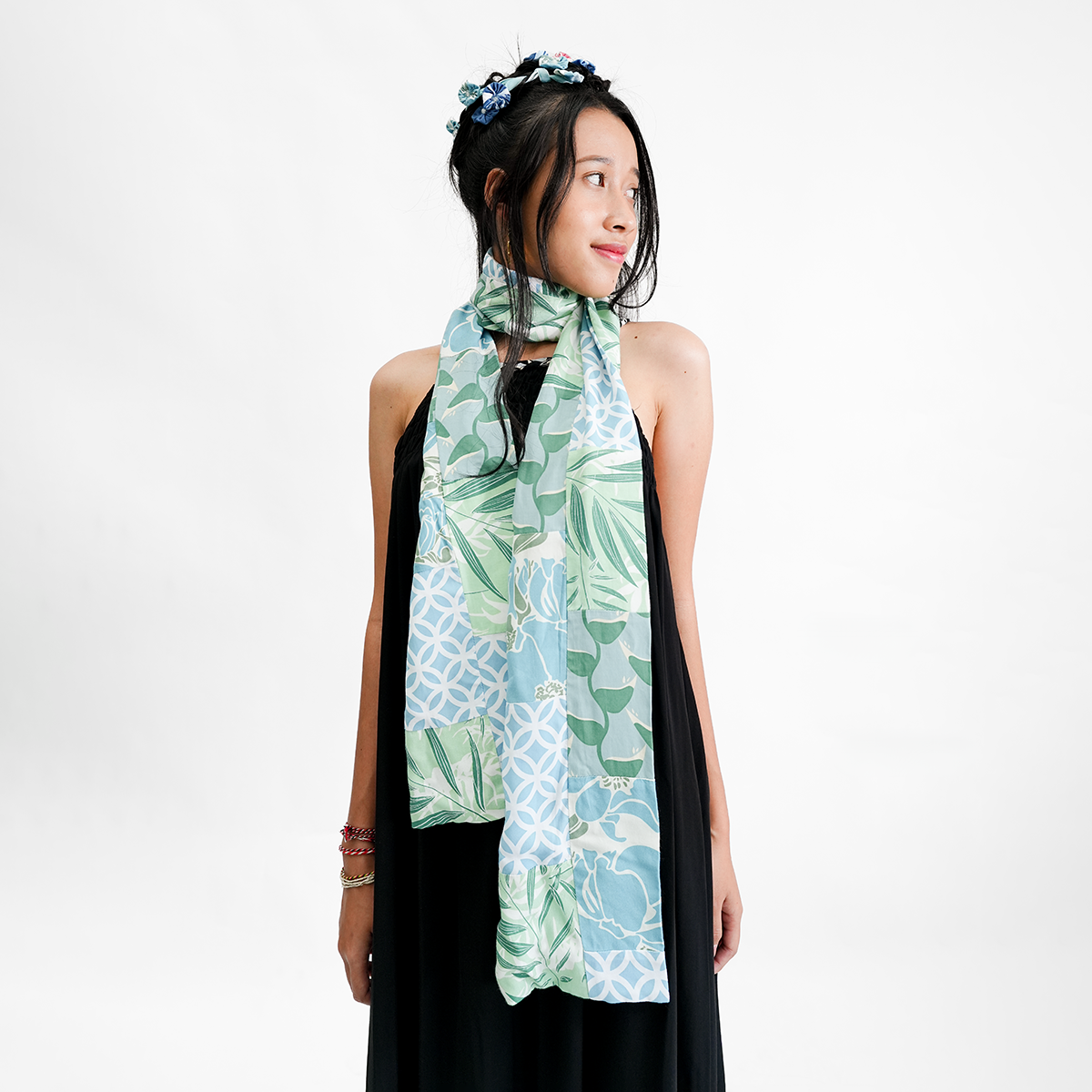 Cool Patchwork Rayon Scarf