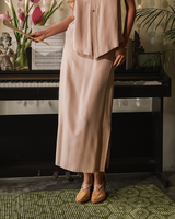 Beige Rayon Straight Skirt, 2 sizes