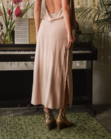Beige Rayon Straight Skirt, 2 sizes