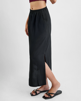 Black Rayon Straight Skirt, 2 sizes