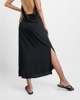 Black Rayon Straight Skirt, 2 sizes