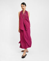 Claret Rayon Straight Skirt, 2 sizes