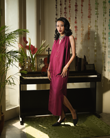Claret Rayon Draped Top, 1 size