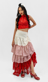 Rok Ruffle Renda Italia Ceri, 2 ukuran
