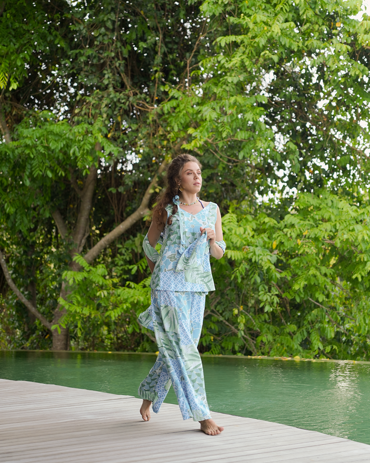 Celana Panjang Piazza Patchwork Keren, 3 ukuran