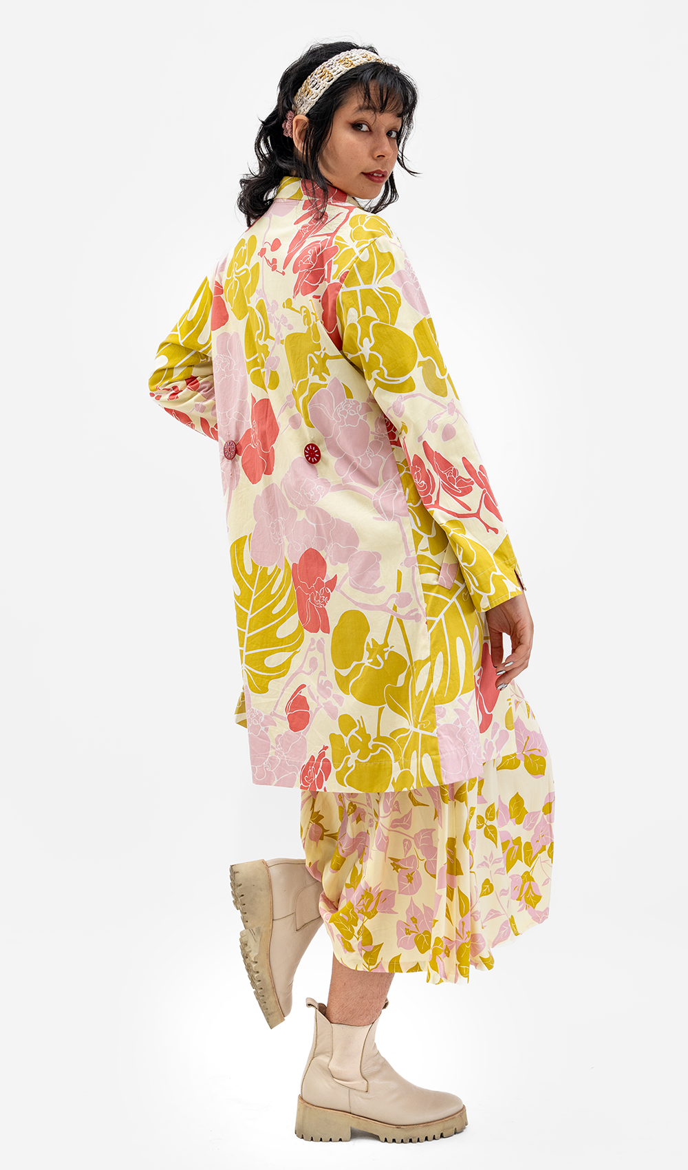 Organic Cotton Frock Coat Chartreuse, 2 sizes