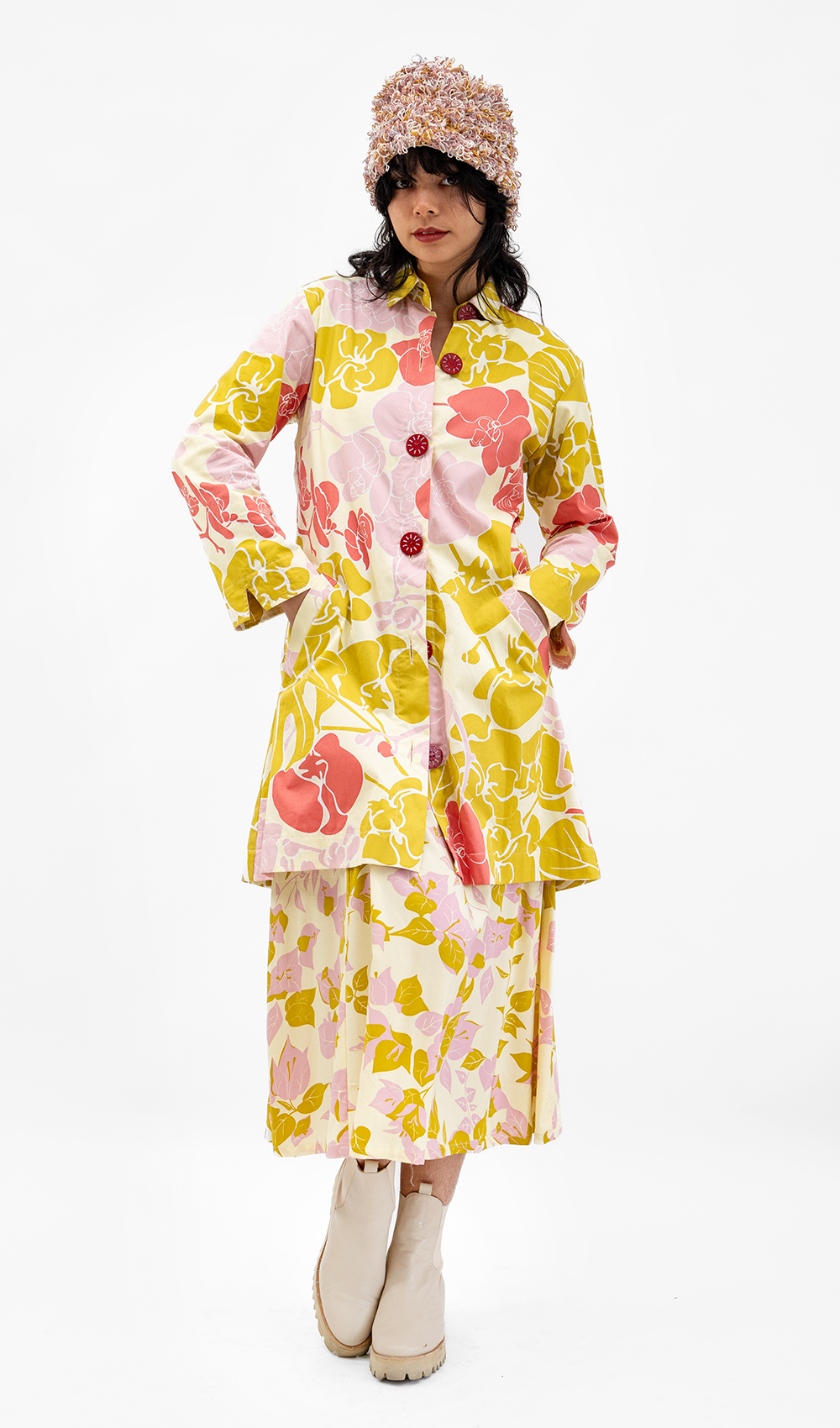 Organic Cotton Frock Coat Chartreuse, 2 sizes
