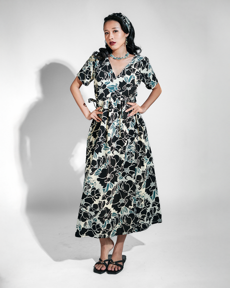 Onyx River Rayon Frock Dress, 3 Sizes