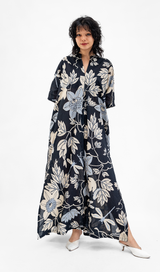 Onyx Organic Cotton Kaftan Dress, 1 size