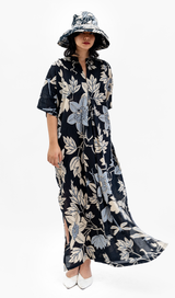 Onyx Organic Cotton Kaftan Dress, 1 size