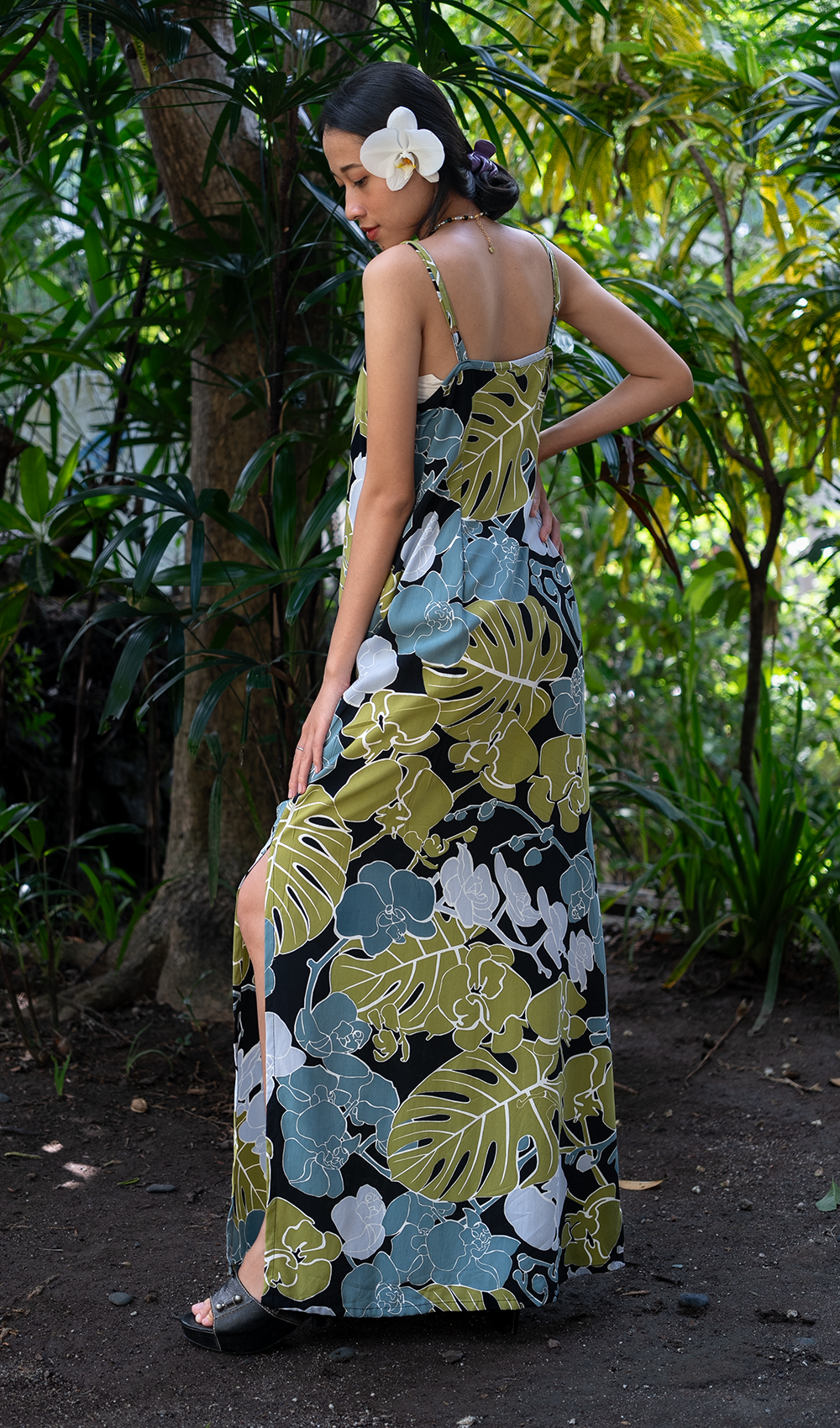 Long Slip Dress Big Orchid Lagoon, 2 sizes