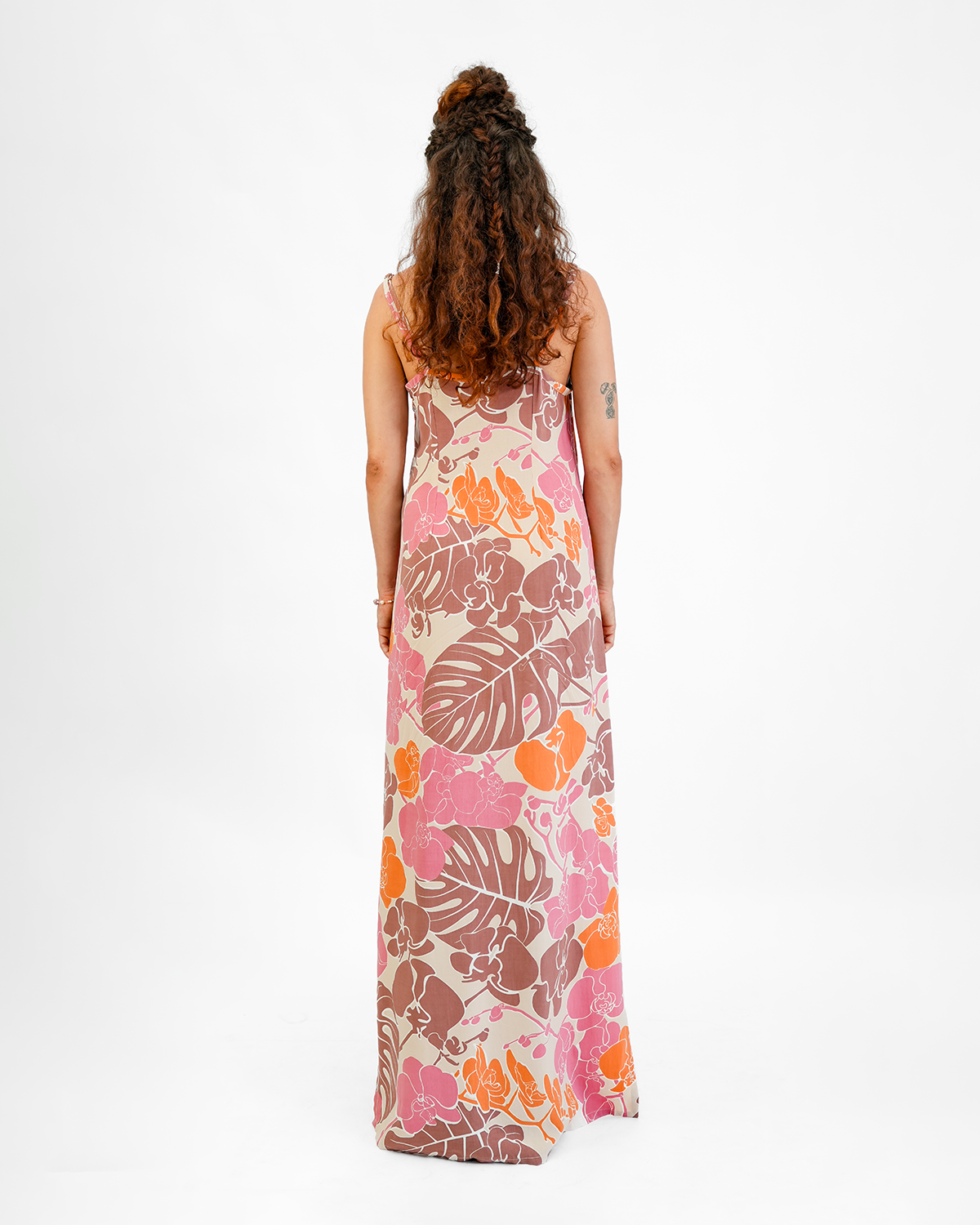 Gaun Terusan Panjang Big Orchid Sienna, 2 ukuran