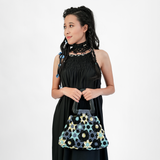 Flower Crocheted Handbag Onyx