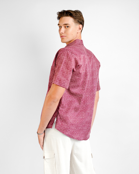 Infinity Squared Claret Organic Cotton Shirt, 3 sizes