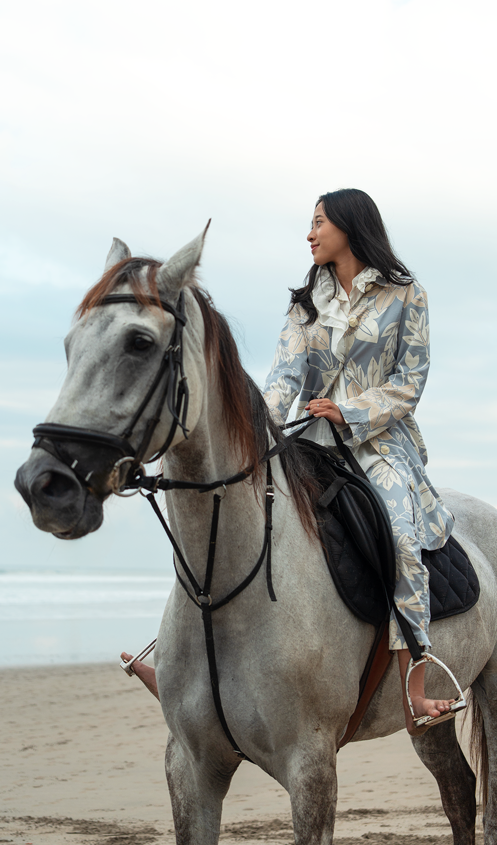 Organic Cotton Frock Coat Dove, 2 sizes