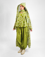 Water Avocado Organic Cotton Organza Hooded Coat, 1 size