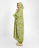 Water Avocado Organic Cotton Organza Hooded Coat, 1 size