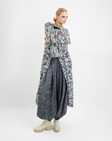 Water Onyx Organic Cotton Organza Hooded Coat, 1 size