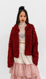 Jaket Fluffy Cherry - Satu Ukuran
