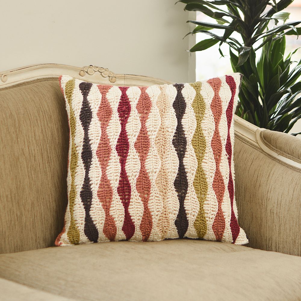 Retro Wave Crochet Cushion Covers, 45cm - SALE HOMEWARES