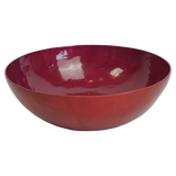 Claret Red Capiz Shell Salad Bowl