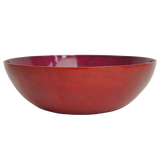 Claret Red Capiz Shell Salad Bowl
