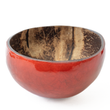 Red Coconut & Capiz Shell Bowl