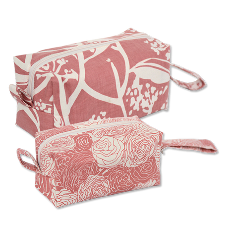 Frangipani Blush Cosmetic Case, Medium