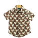Heliconia Cocoa Button Down Scrappy Shirt, 4 Sizes