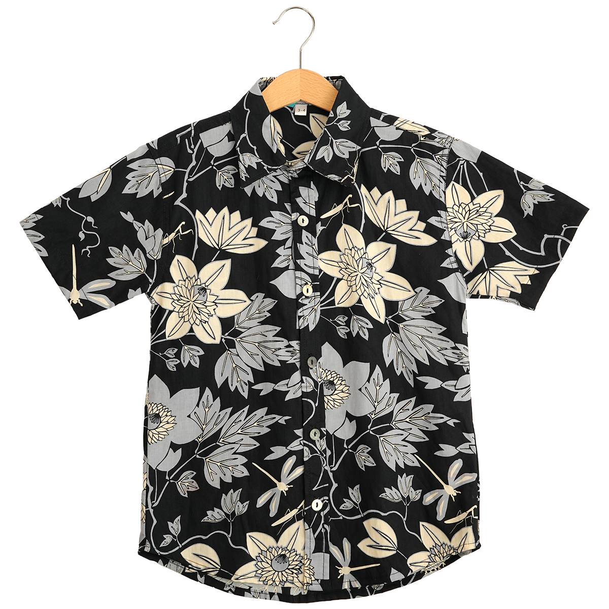 Onyx Button Down Scrappy Shirt, 4 Sizes