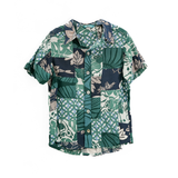 Kemeja Kancing Depan Rayon Patchwork, 4 Ukuran