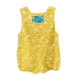 Chartreuse Cotton Romper, 3 sizes