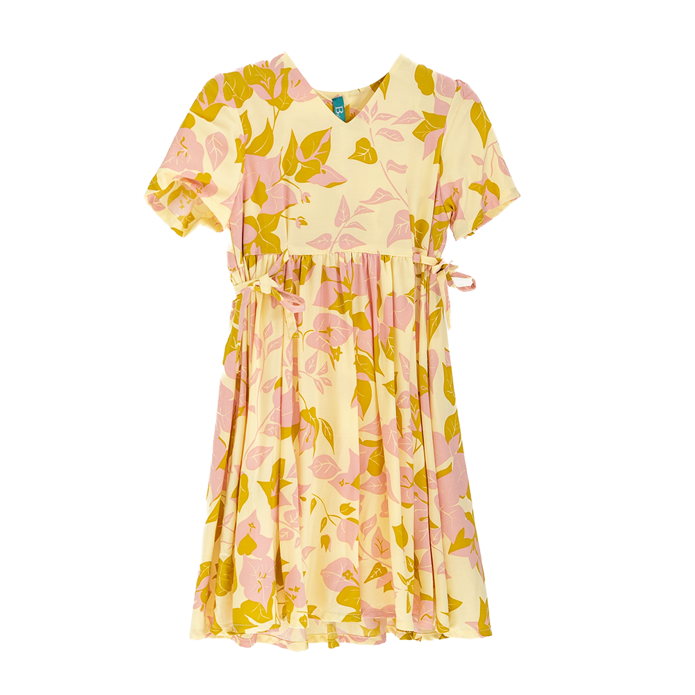 Bougainvillea Chartreuse Girl's Frock Dress, 4 sizes