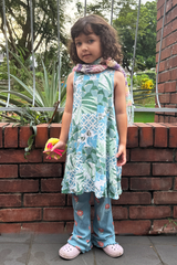 Gaun Semi Swing Patchwork Keren, 4 ukuran