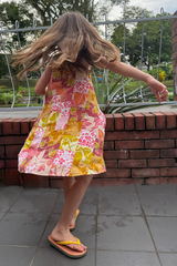 Gaun Semi Swing Patchwork Hangat, 4 ukuran