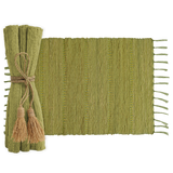 Avocado Stripe Vetiver Placemat set/6