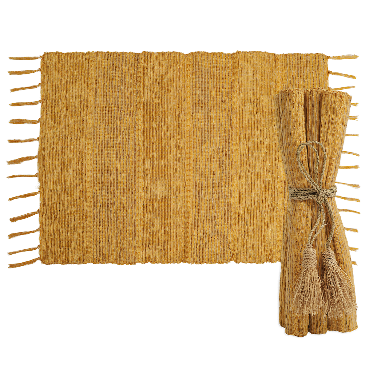 Turmeric Stripe Vetiver Placemat set/6