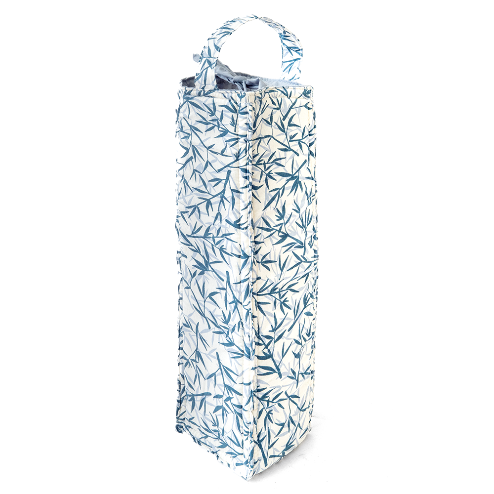 Bamboo Indigo Padded Wine Bag