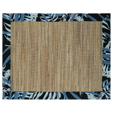 Taplak Meja Motif Teratai Biru Hitam, Set isi 4