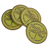 Avocado Dragonfly Coaster set/4