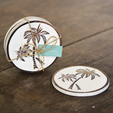 Fall 23 - Wooden Palm Tree Coaster set/4