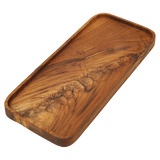 Piring Persegi Panjang dari Kayu Jati 