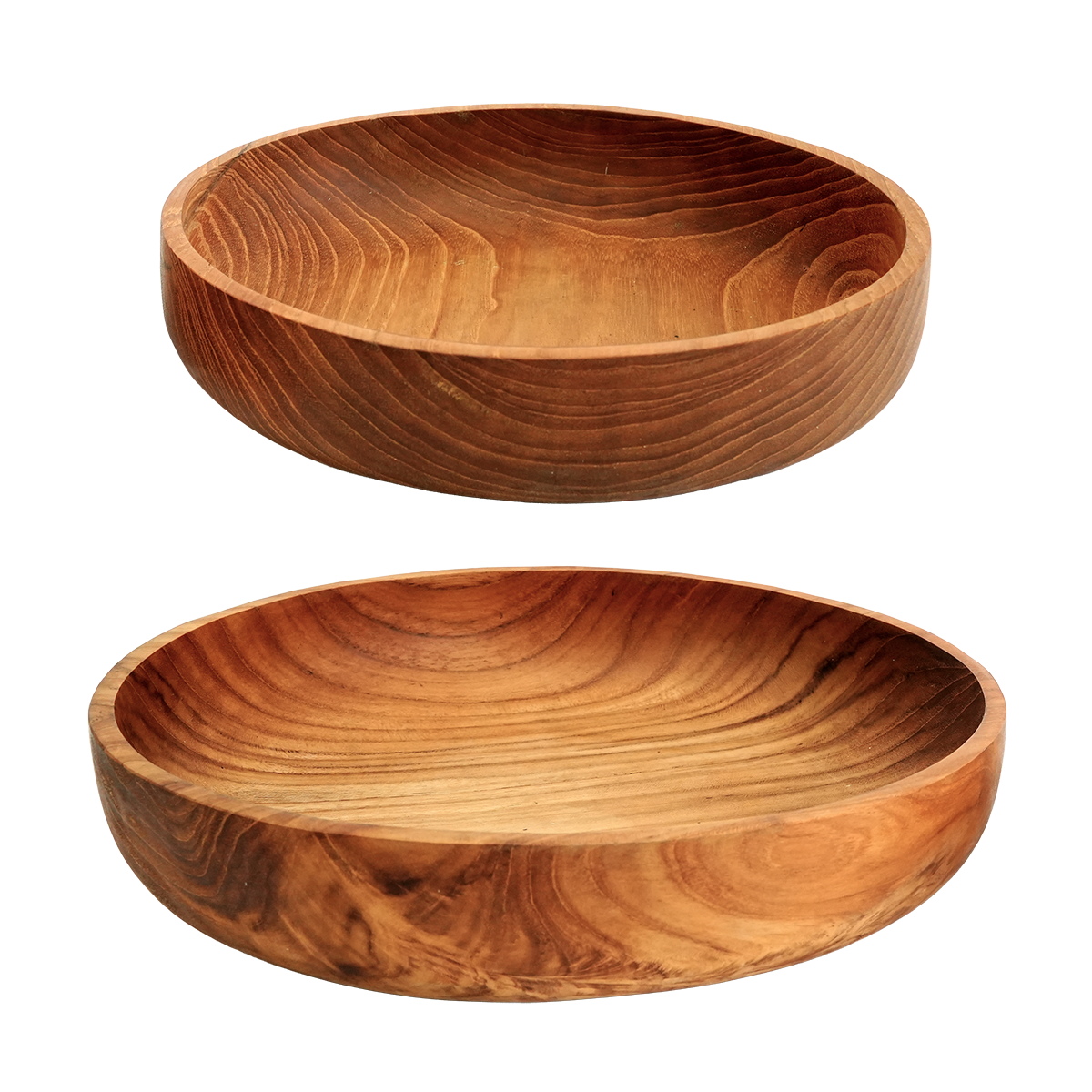 Mangkuk Salad Kayu Jati - tersedia dalam 2 ukuran
