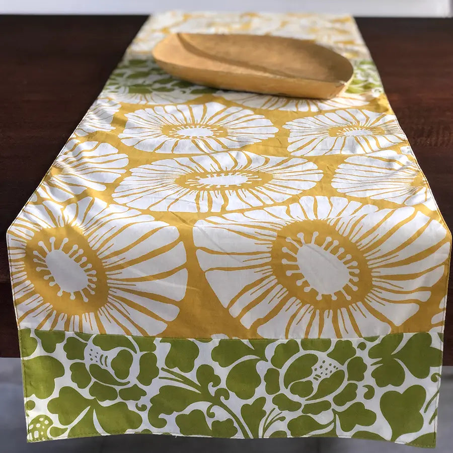 Taplak Meja Panjang Katun Kuning Ukuran Sedang/Pendek (150 cm) - OBRAL PERLENGKAPAN RUMAH TANGGA