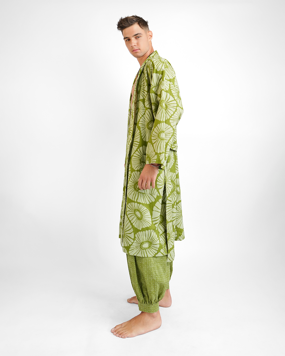 Avocado Organic Cotton Kimono Robe, 3 sizes