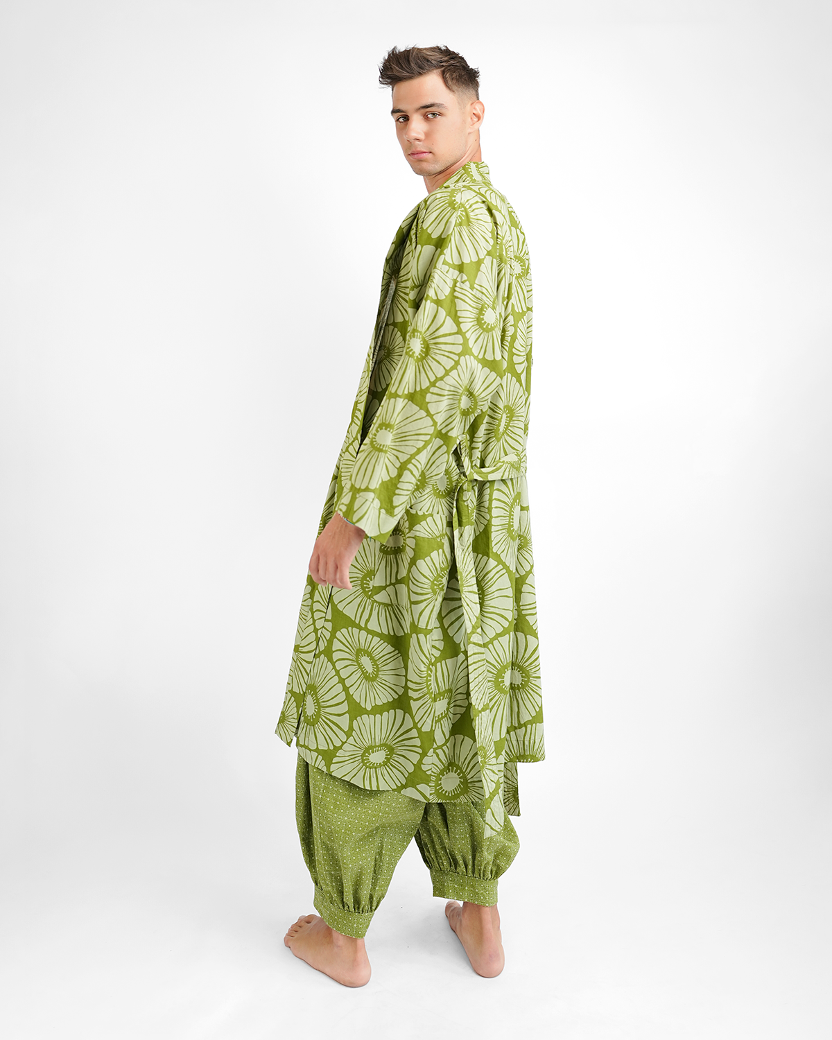 Avocado Organic Cotton Kimono Robe, 3 sizes