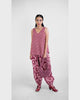 Flowers Claret Organic Cotton Balloon Pants, 3 sizes