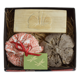 Coral Navy Pumice Flower Box Gift Set