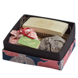 Coral Navy Pumice Flower Box Gift Set