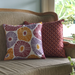 Retro Flowers Mulberry Mauve Cushion Cover, 45cm